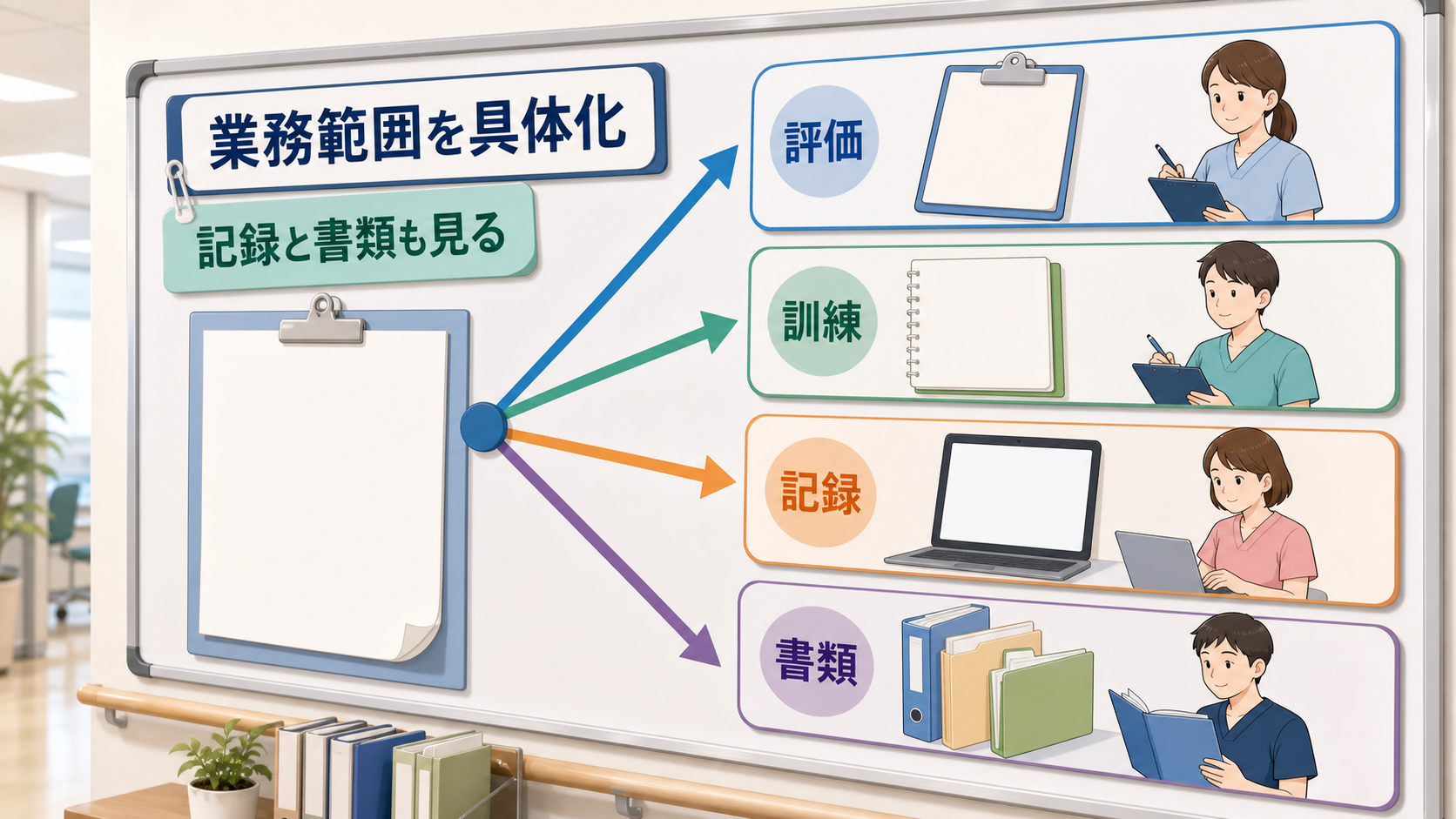言語聴覚士求人で評価、訓練、記録、書類、説明補助の業務範囲を確認する要約画像